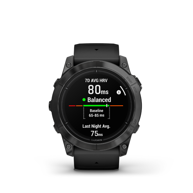 Garmin epix Pro (Gen 2) Standard Edition Smartwatch 51 mm Slate Gray with Black Band balanced user interface.