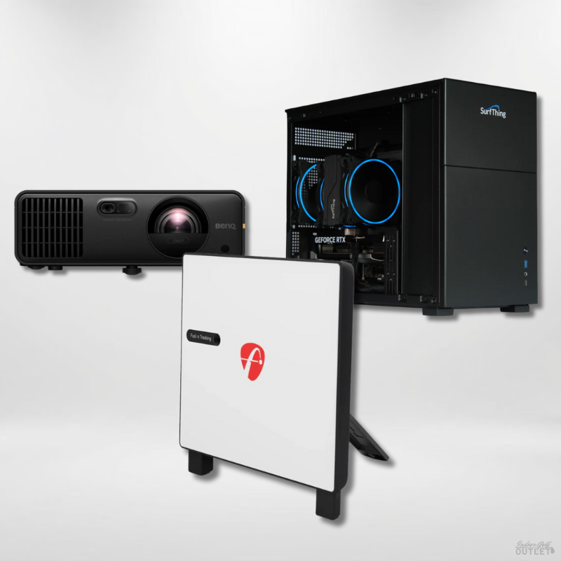 FlightScope X3C Launch Monitor Golf Simulator Computer Projector Package.