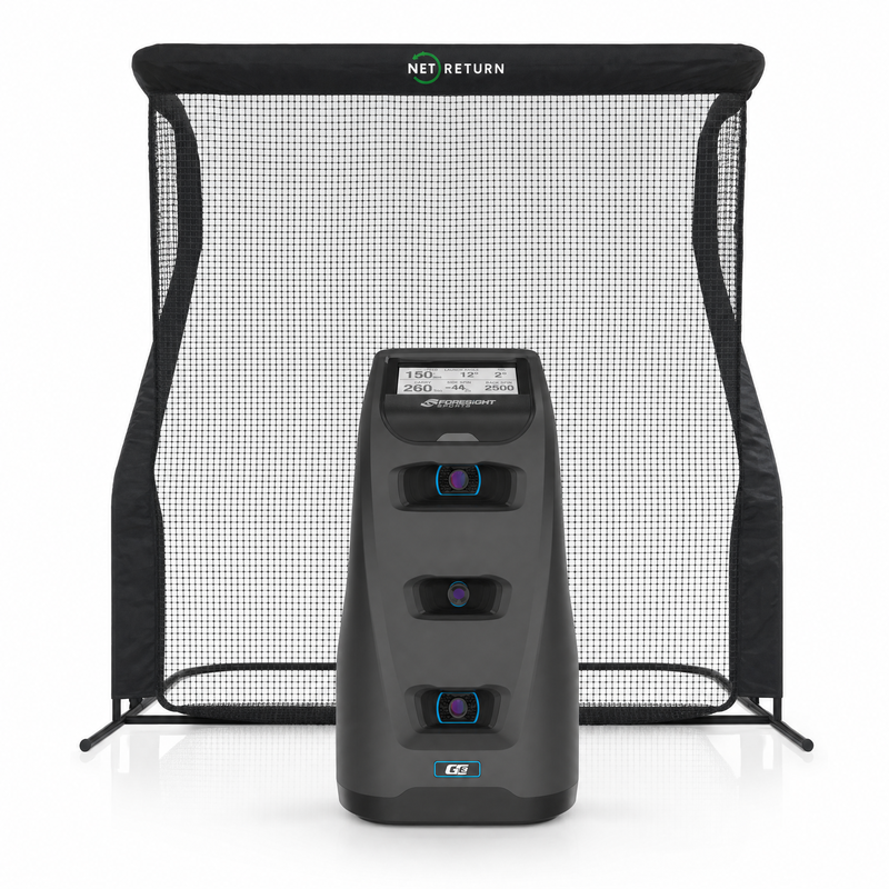 Foresight Sports GC3 launch monitor with Net Return golf net golf simulator package