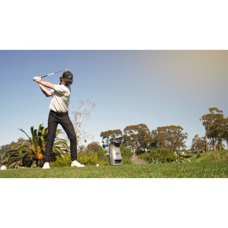Golfer using the Foresight Sports GC3 Launch Monitor outdoors