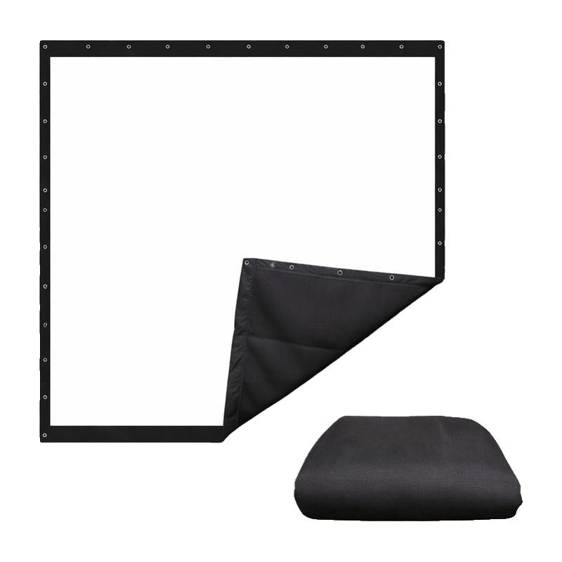 Impact Sports Premium Blackout Golf Impact Screen white front face folded back to show the black blackout backing layer.