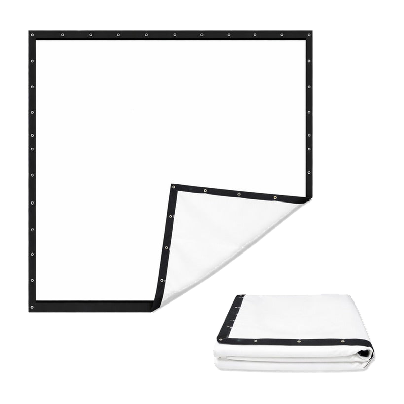 Impact Sports Standard Golf Impact Screen folded white impact screen with black grommeted border.