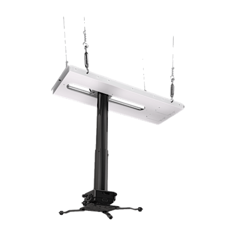 JKS3 Suspended Ceiling Projector Kit with JR3 Universal Adapter front view of black frame.