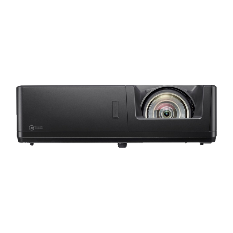 Optoma ZU507TST 5000-Lumens WUXGA Short Throw Golf Simulator Projector front view.