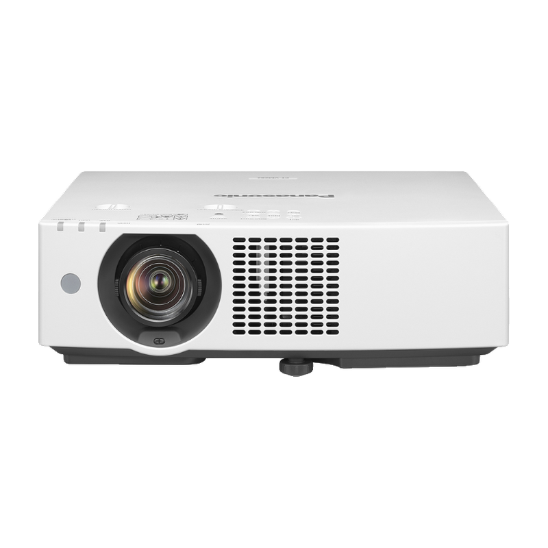 Panasonic PT-VMZ62U7 6500-Lumen WUXGA Normal Throw Golf Simulator Projector front view.