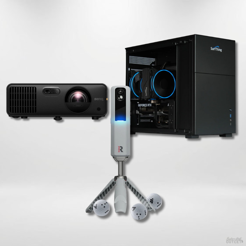 Rapsodo MLM2PRO Launch Monitor Golf Simulator Computer Projector Package.