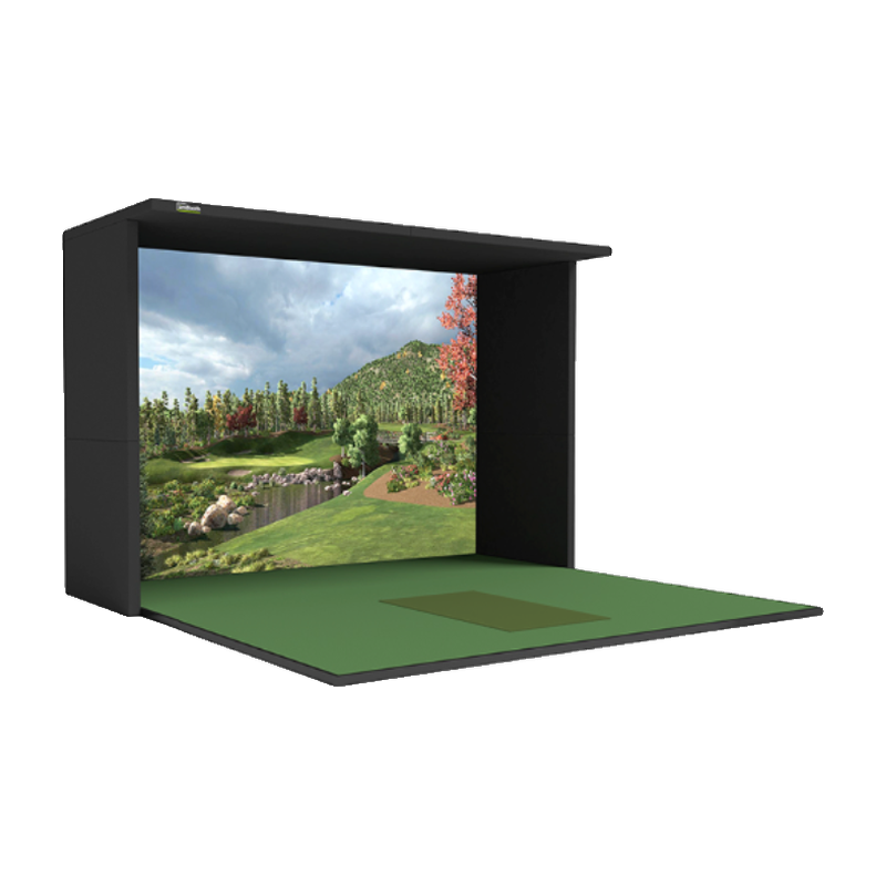 SimBooth 2 Golf Simulator Enclosure with Standard Walls.