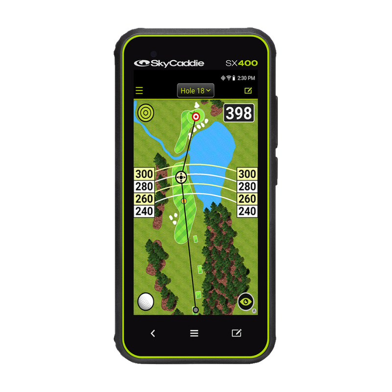 SkyCaddie SX400 front view.