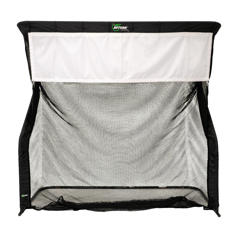 The Net Return Split Screen Golf Simulator Screen front view.