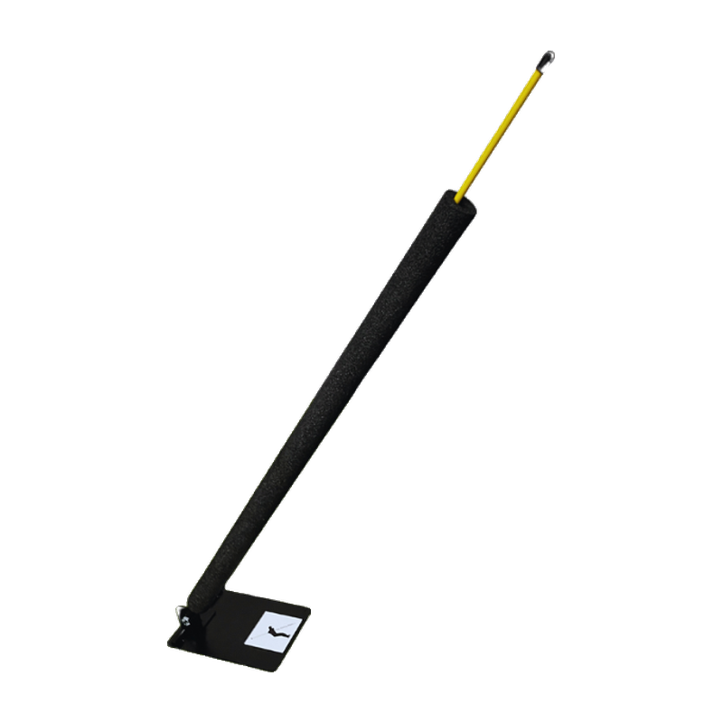 The Swing Plate Base with rod and protective foam sleeve.