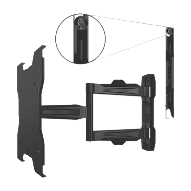 Thin Articulating Mount for 13" to 46" Flat Panel Screens full setup view.