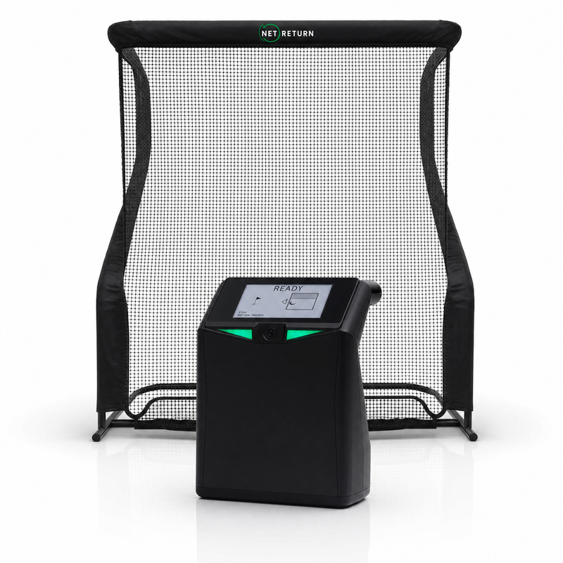 TruGolf LaunchBox launch monitor with Net Return golf net golf simulator package