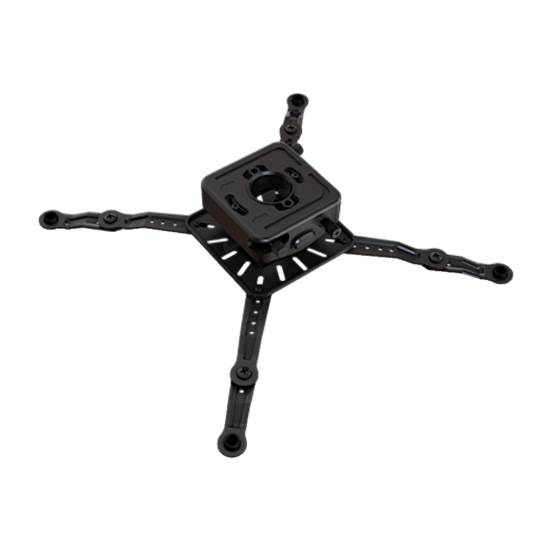 Universal Projector Mount with Addition Extenders front view.