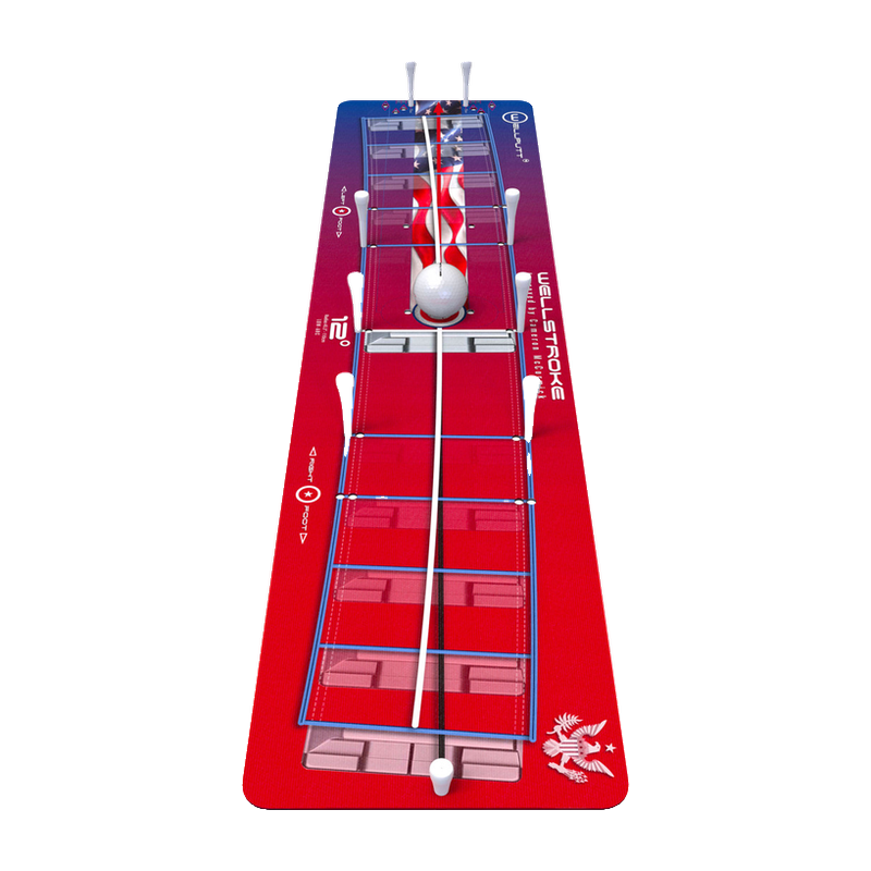 Wellstroke Stars and Stripes putting stroke trainer with patriotic graphics.